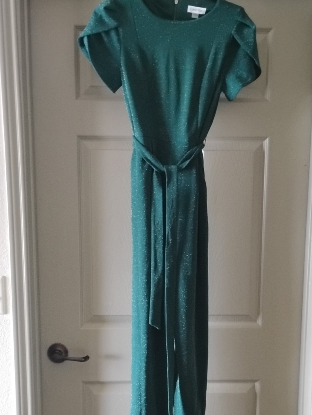 Calvin Klein Dark Green Glitter Jumpsuit